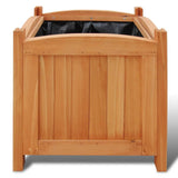 Wooden Raised Bed 30 x 30 x 30 cm Set of 2 - Side View
