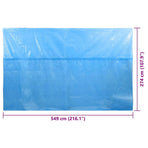 Solar Pool Cover 549 x 274 cm 0.1 mm Square 0.1 mm PE Blue