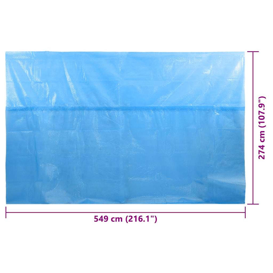 Solar Pool Cover 549 x 274 cm 0.1 mm Square 0.1 mm PE Blue