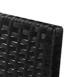 3 Piece Garden Lounge Set with Cushions Poly Rattan Black - 45-Degree Angle