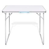 Foldable Camping Table with Metal Frame 80 x 60 cm