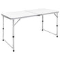 Foldable Camping Table Height Adjustable Aluminium 120 x 60 cm