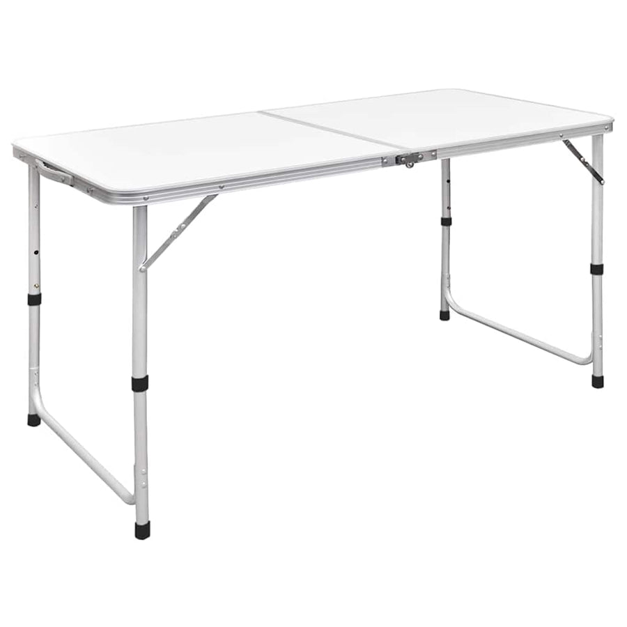 Foldable Camping Table Height Adjustable Aluminium 120 x 60 cm