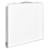 Foldable Camping Table Height Adjustable Aluminium 120 x 60 cm - Side View