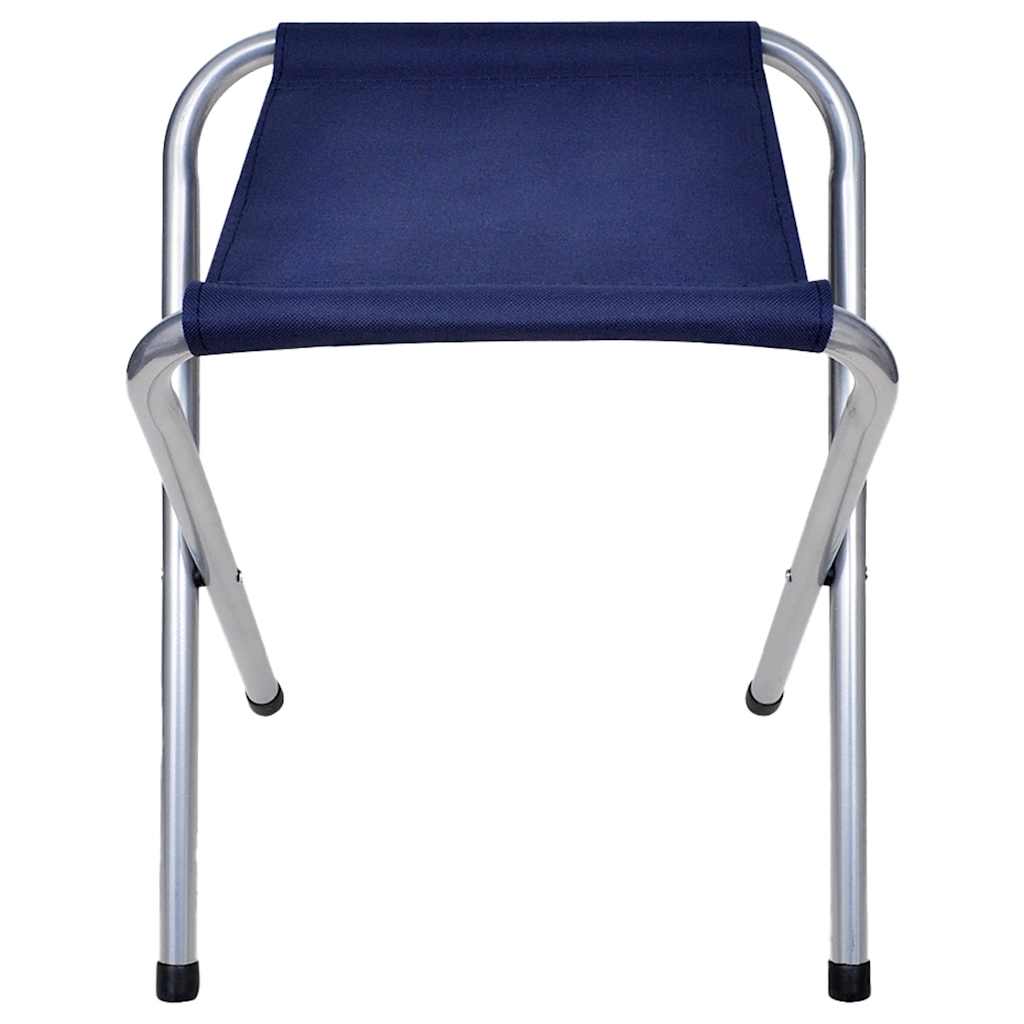 Foldable Camping Table Set with 4 Stools Height Adjustable 120 x 60 cm
