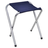 Foldable Camping Table Set with 4 Stools Height Adjustable 120 x 60 cm - Top-Down View
