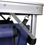 Foldable Camping Cupboard with Aluminium Frame - Side View