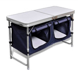 Foldable Camping Cupboard with Aluminium Frame - Top-Down View