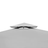 Poly Rattan Gazebo with Cream White Roof 3 x 3 m - Side View