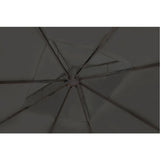 Poly Rattan Gazebo with Dark Grey Roof 3 x 3 m - Top-Down View