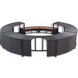 Hot Tub Surround Black Poly Rattan