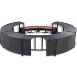 Hot Tub Surround Black Poly Rattan