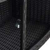 Hot Tub Surround Black Poly Rattan - Close-Up Angle