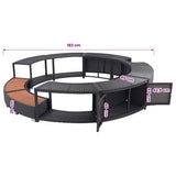 Hot Tub Surround Black Poly Rattan - Extra Image