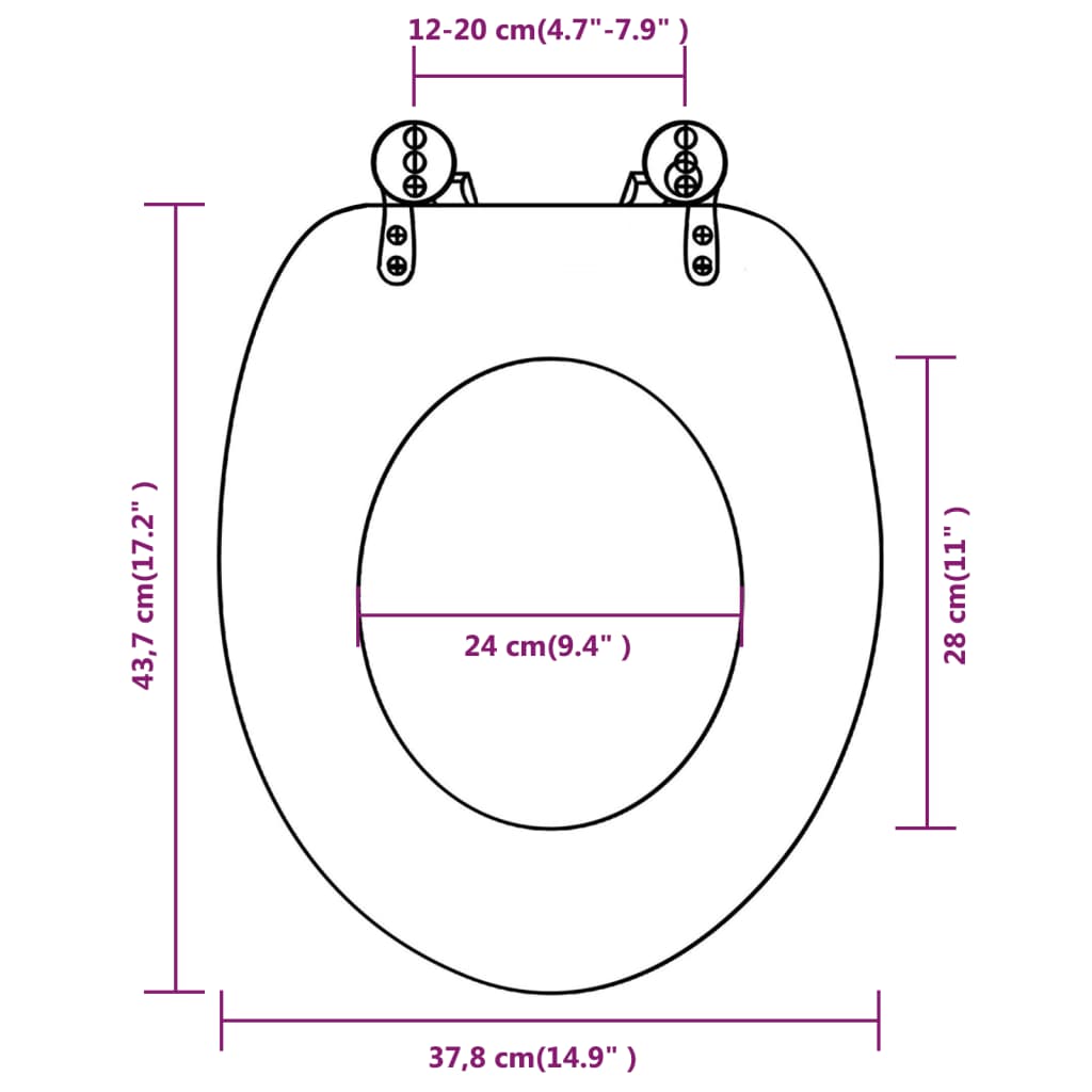 Toilet Seats with Hard Close Lids MDF Old Wood