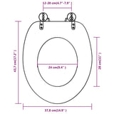 Toilet Seats with Hard Close Lids MDF Old Wood
