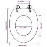 Toilet Seats with Hard Close Lids MDF Old Wood - Extra Image