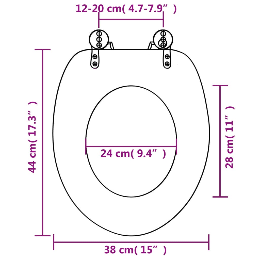 Toilet Seats with Hard Close Lids MDF New York