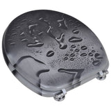 Toilet Seats with Hard Close Lids MDF Water - Side View