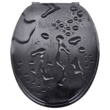 Toilet Seats with Hard Close Lids MDF Water - Top-Down View