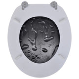 Toilet Seats with Hard Close Lids MDF Water - Rear View
