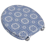 Toilet Seat with MDF Lid Porcelain Design - Side View