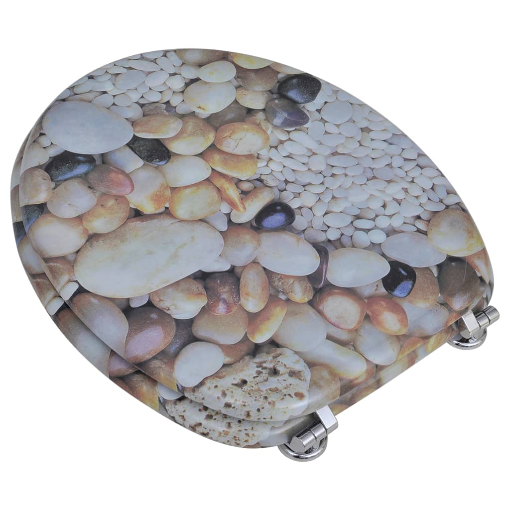 Toilet Seats with Hard Close Lids MDF Pebbles