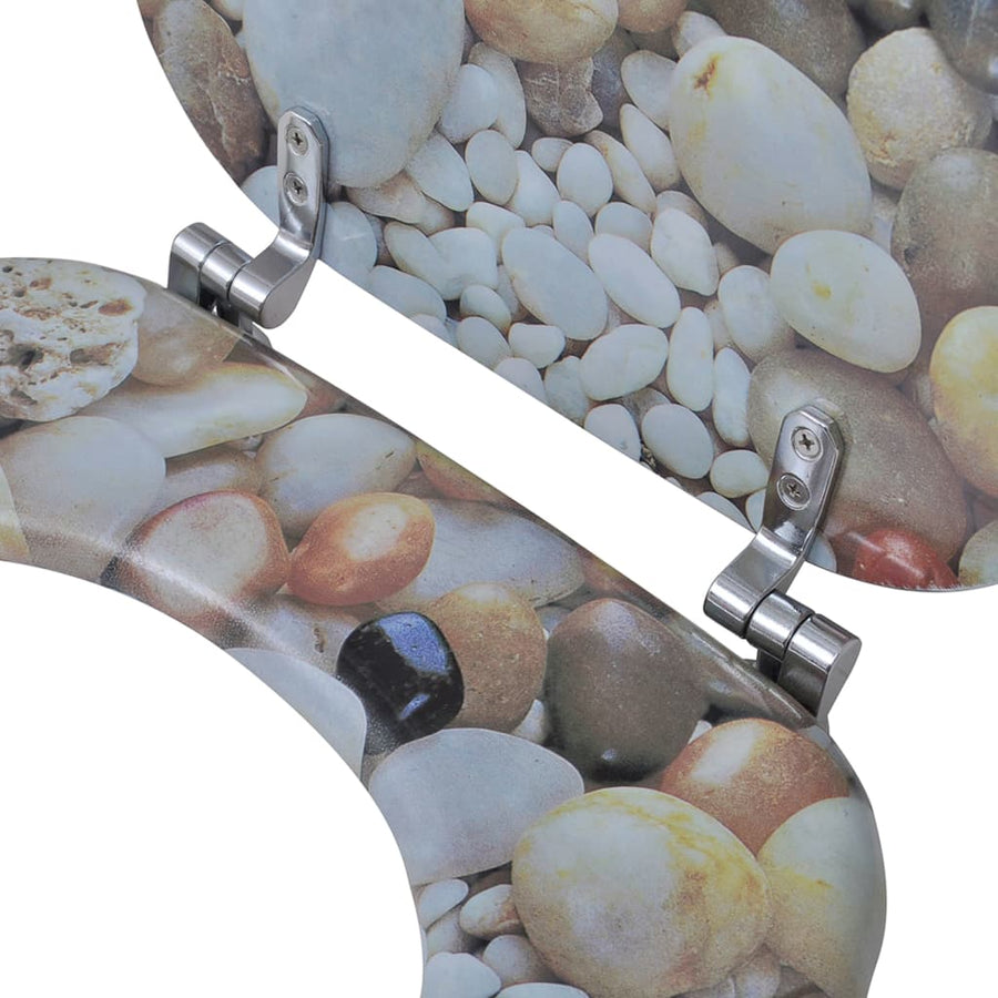 Toilet Seats with Hard Close Lids MDF Pebbles