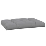 Pallet Cushion 120x80x12 cm Grey Fabric - Top-Down View