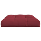 Pallet Cushion Wine Red 120x80x12 cm Fabric - Rear View