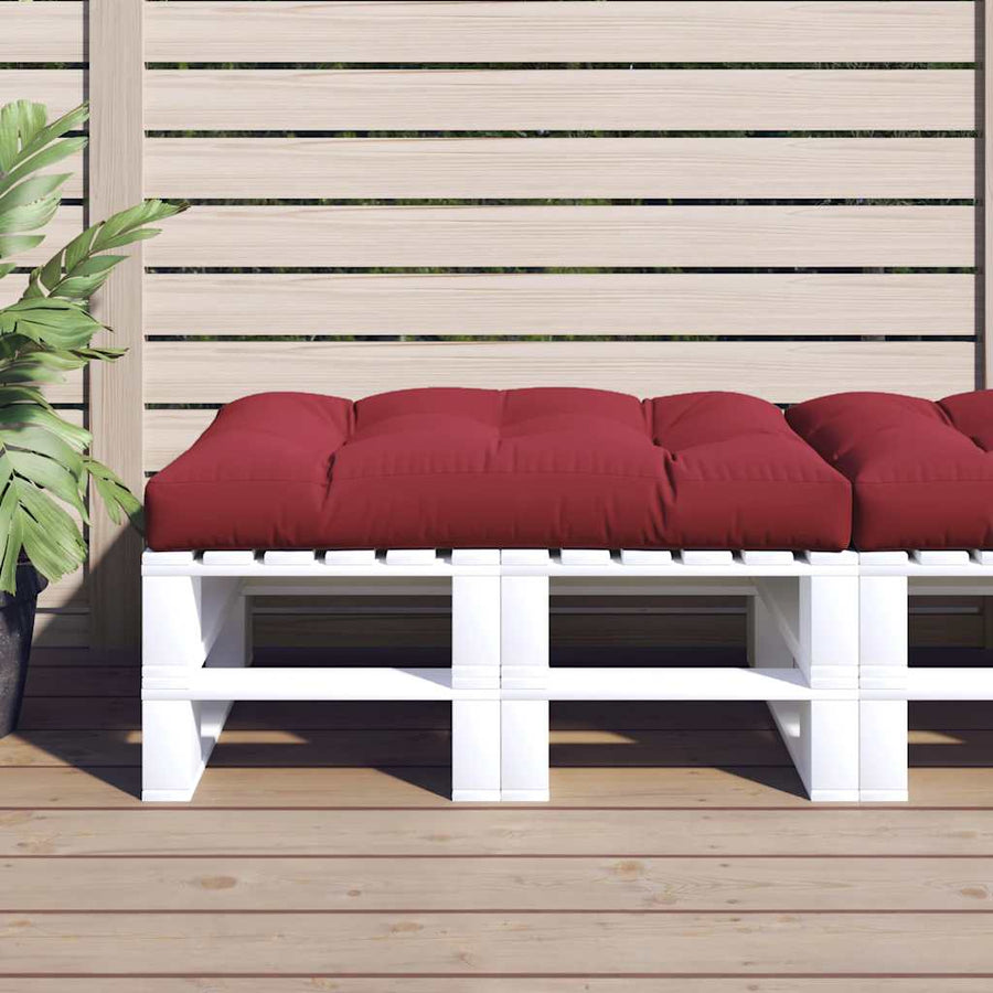Pallet Cushion Wine Red 120x80x12 cm Fabric