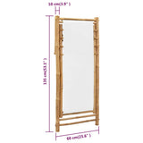 Outdoor Deck Chair Bamboo and Canvas - Extra Image