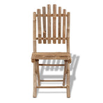 Folding Chairs 2 pcs Bamboo