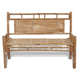 Garden Bench 120 cm Bamboo - Front View