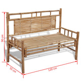 Garden Bench 120 cm Bamboo - 45-Degree Angle