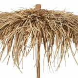 Bamboo Garden Parasol 270 cm with Banana Leaf Roof - Close-Up Angle