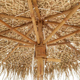 Bamboo Garden Parasol 270 cm with Banana Leaf Roof - Low Angle