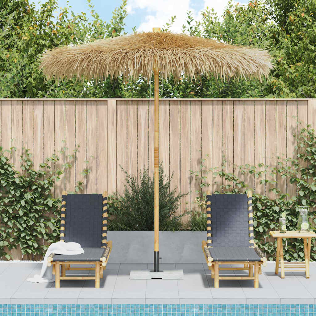 Bamboo Garden Parasol 270 cm with Banana Leaf Roof