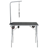 Portable Dog Grooming Table with Castors - Side View