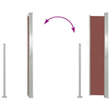 Patio Retractable Side Awning 160 x 300 cm Brown - Rear View