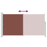 Patio Retractable Side Awning 160 x 300 cm Brown - Low Angle