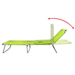 Folding Sun Lounger Powder-coated Steel Apple Green
