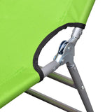 Folding Sun Lounger Powder-coated Steel Apple Green - Top-Down View