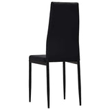 Dining Chairs 6 pcs Black Faux Leather