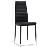 Dining Chairs 6 pcs Black Faux Leather