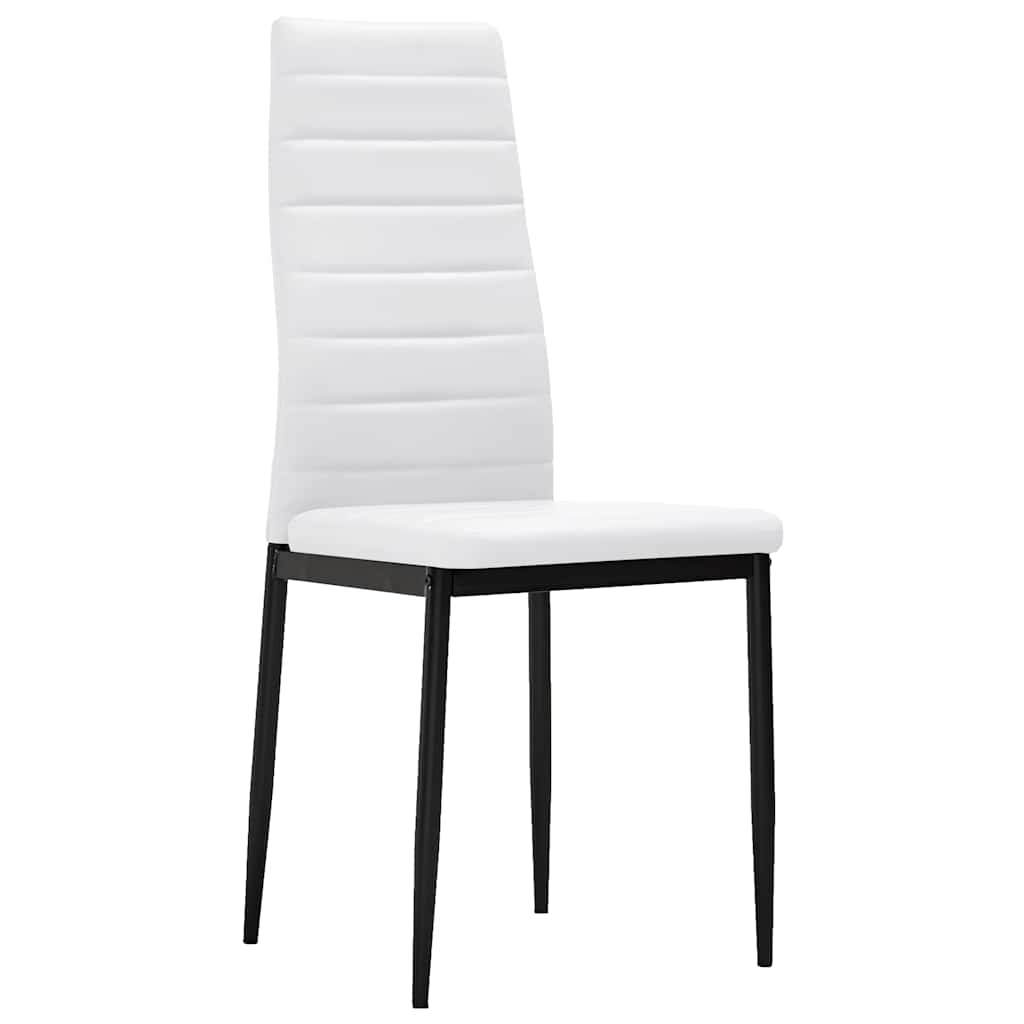 Dining Chairs 6 pcs White Faux Leather