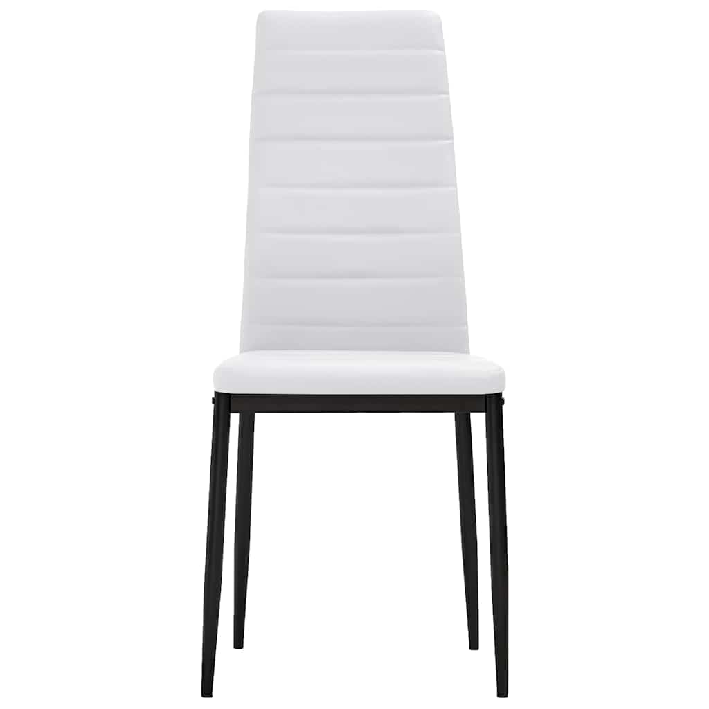 Dining Chairs 6 pcs White Faux Leather