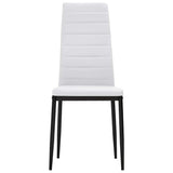 Dining Chairs 6 pcs White Faux Leather