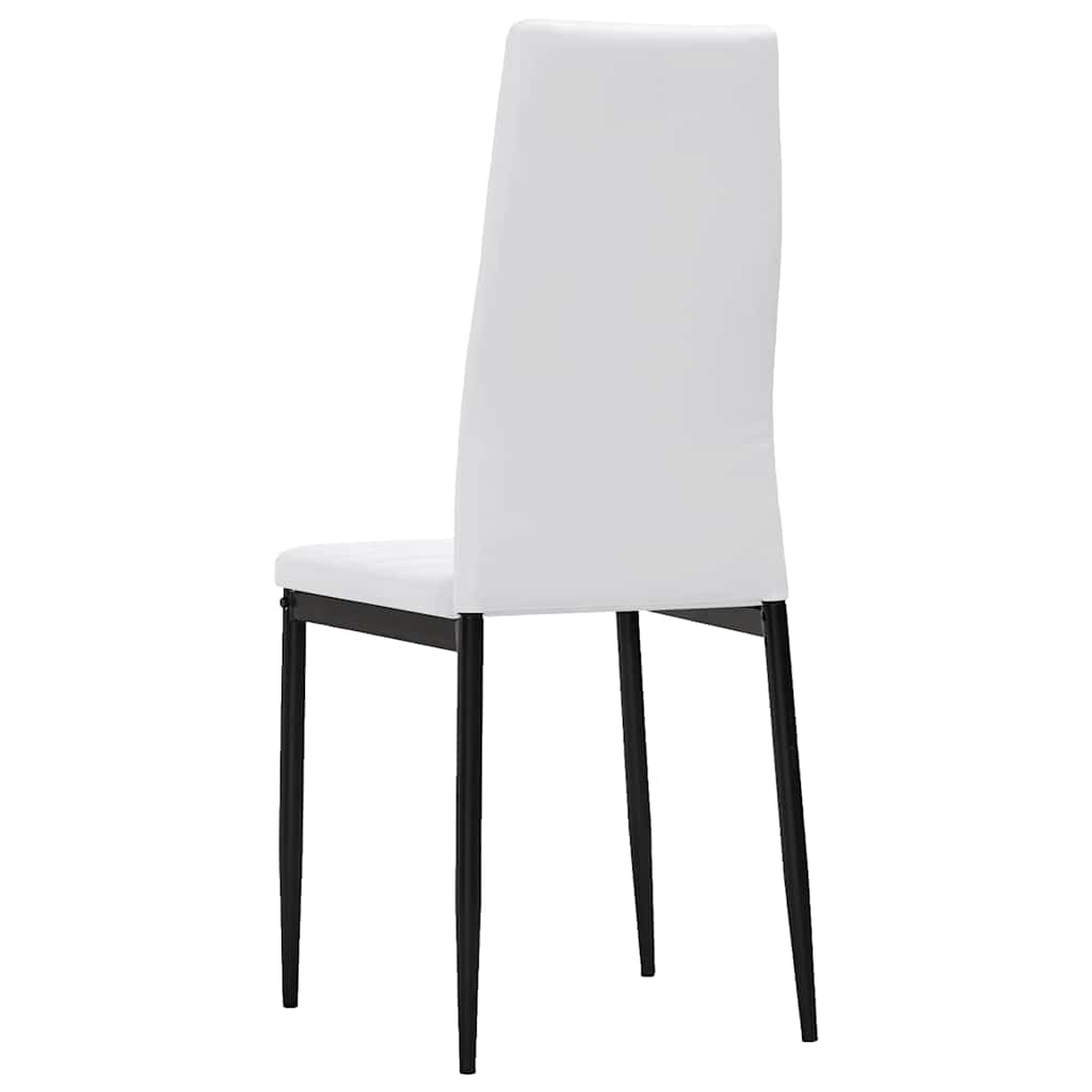 Dining Chairs 6 pcs White Faux Leather