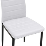Dining Chairs 6 pcs White Faux Leather